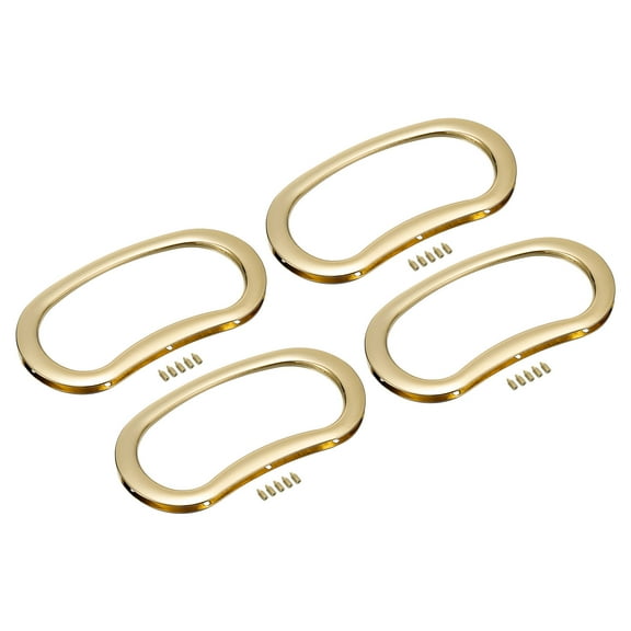 Uxcell Oval Handbag Handles, 4.17" Metal Purse Handles for Purse Making DIY, 4Pack Gold