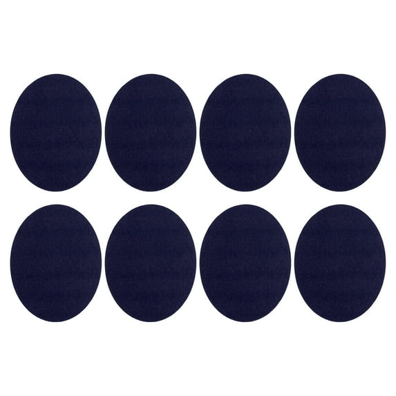 Uxcell Oval Iron-on Patches Elbow Knee Velvet Patches Kit for Pants Shirts Jackets Dark Blue 8 Pack