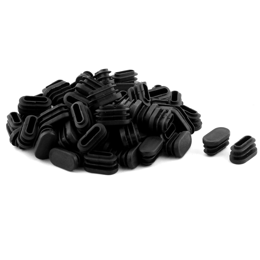 Uxcell Plastic Furniture Leg Caps - 30mm X 15mm, 100 Pack Black, Protect Floors From Scratches
