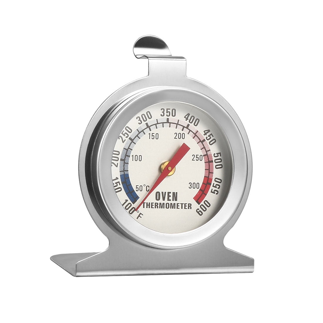 Uxcell Oven Thermometer 100-600F Stainless Steel Instant Read Temperature Gauge, Silver