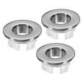 thumbnail image 1 of Uxcell Overflow Ring, Sink Round Cover Basin Trim Brass Insert in Hole Round Caps for Kitchen Bathroom, Silver 3Pcs, 1 of 5