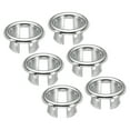 thumbnail image 1 of Uxcell Overflow Ring, Sink Round Cover Plastic Insert in Hole Round Caps for Kitchen Bathroom, Silver 6Pcs, 1 of 5
