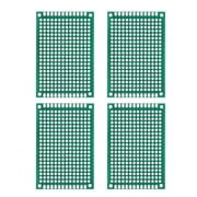 Uxcell PCB Board Double Sided Prototyping Boards Plated Through Holes 40mmx60mm, Green 4 Count