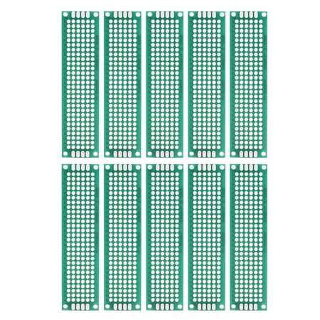 Uxcell PCB Board Single Sided Prototyping Boards Plated Through Holes 20mmx80mm, 10 Count