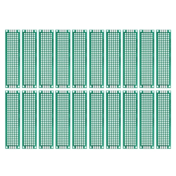 Uxcell PCB Board Single Sided Prototyping Boards Plated Through Holes 20mmx80mm, 20 Count