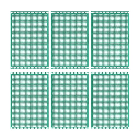 Uxcell PCB Board Single Sided Prototyping Boards Plated Through Holes 80mmx120mm, 6 Count