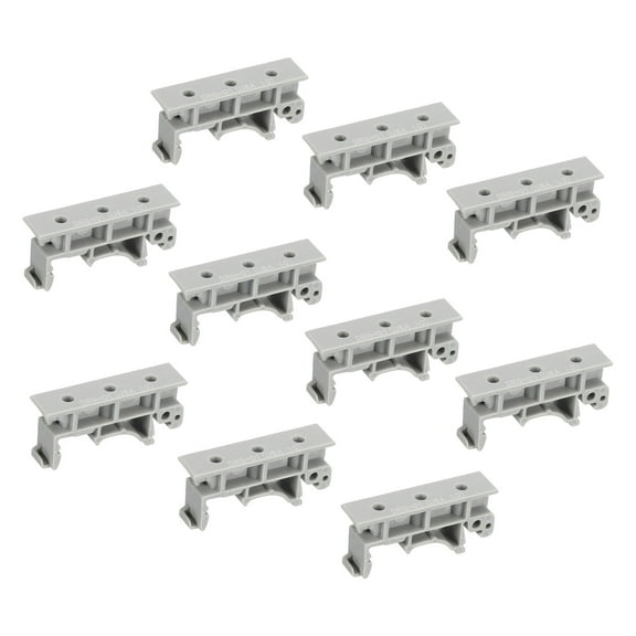 Uxcell PCB DIN Rail Mounting Bracket Carrier Clips, for 35mm DIN Rail Gray, 10 Sets