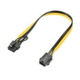 thumbnail image 1 of Uxcell PCIe Cable 6 Pin Female to 8 Pin (62) Male PCI Express Power Adapter Cable GPU Power Supply Cable 320mm, 1 of 6
