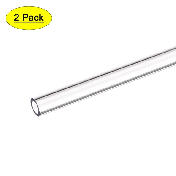 Uxcell PETG Tubing Hard 8mm ID, 12mm OD, 50cm Length, High Transparent Clear 2 Pack
