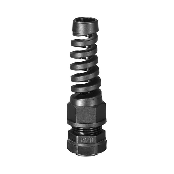 Uxcell PG11 Cable Gland Waterproof Joint Adjustable Locknut Nylon Black 1pcs