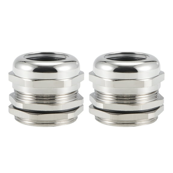 Uxcell PG29 Cable Gland 18mm-25mm Wire Hole Waterproof Metal Joint Adjustable Locknut with Washer 2 Pack