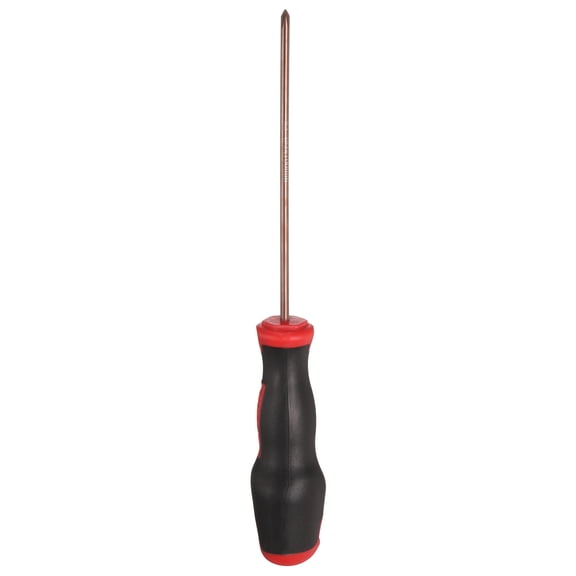 Uxcell PH0 Phillips Screwdriver #0 7.28" Magnetic Screwdrivers 3.35" Heat-Treated S2 Alloy Steel with Ergonomic Handle for DIY Repairing, Red Brown