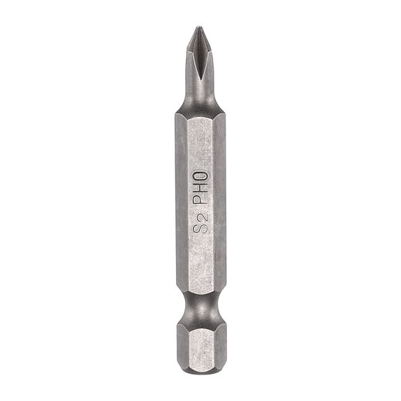 Uxcell PH0 Phillips Screwdriver Bit 1/4" Hex Shank 50mm Length S2 Steel Magnetic Cross Head Screw Driver Bit for Electric Repair