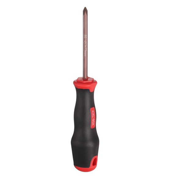 Uxcell PH1 Phillips Screwdriver #1 7.09" Magnetic Screwdrivers 4.13" Heat-Treated S2 Alloy Steel with Ergonomic Handle for DIY Repairing, Red Brown