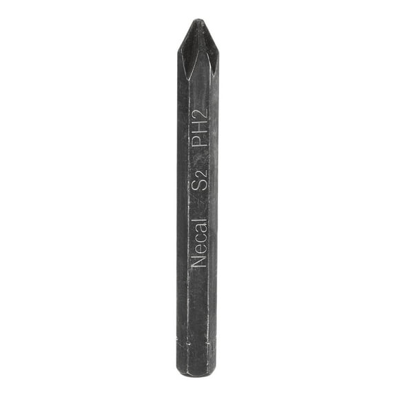 Uxcell PH2 Magnetic Phillips Screwdriver Bit 5/16" Hex Shank 80mm Length S2, Black