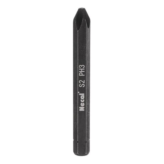 Uxcell PH3 Magnetic Phillips Screwdriver Bit 5/16" Hex Shank 80mm Length S2, Black