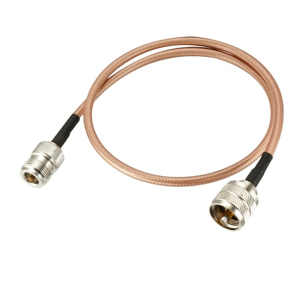 Uxcell PL-259 Male to N Female RG400 RF Coaxial Coax Cable 0.6M/2Ft Length