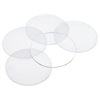 (15 Pack) Clear 1/8 Acrylic Discs with Hole - Circle, Round, Sheet, (2”)