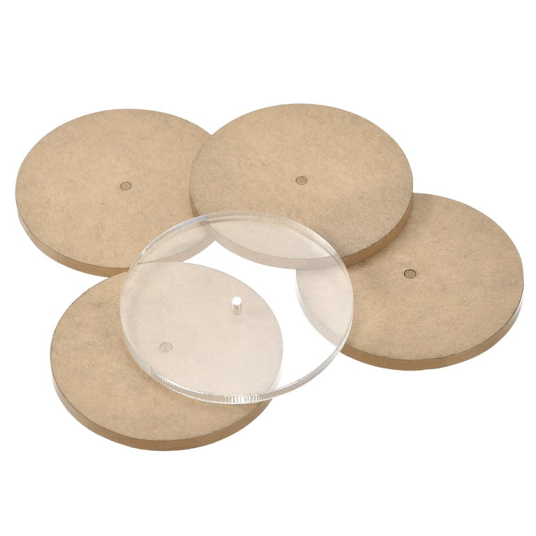 Uxcell PMMA Blank Acrylic Discs Small 1.5 Inch with Hole for Vinyl Projects  15 Pack
