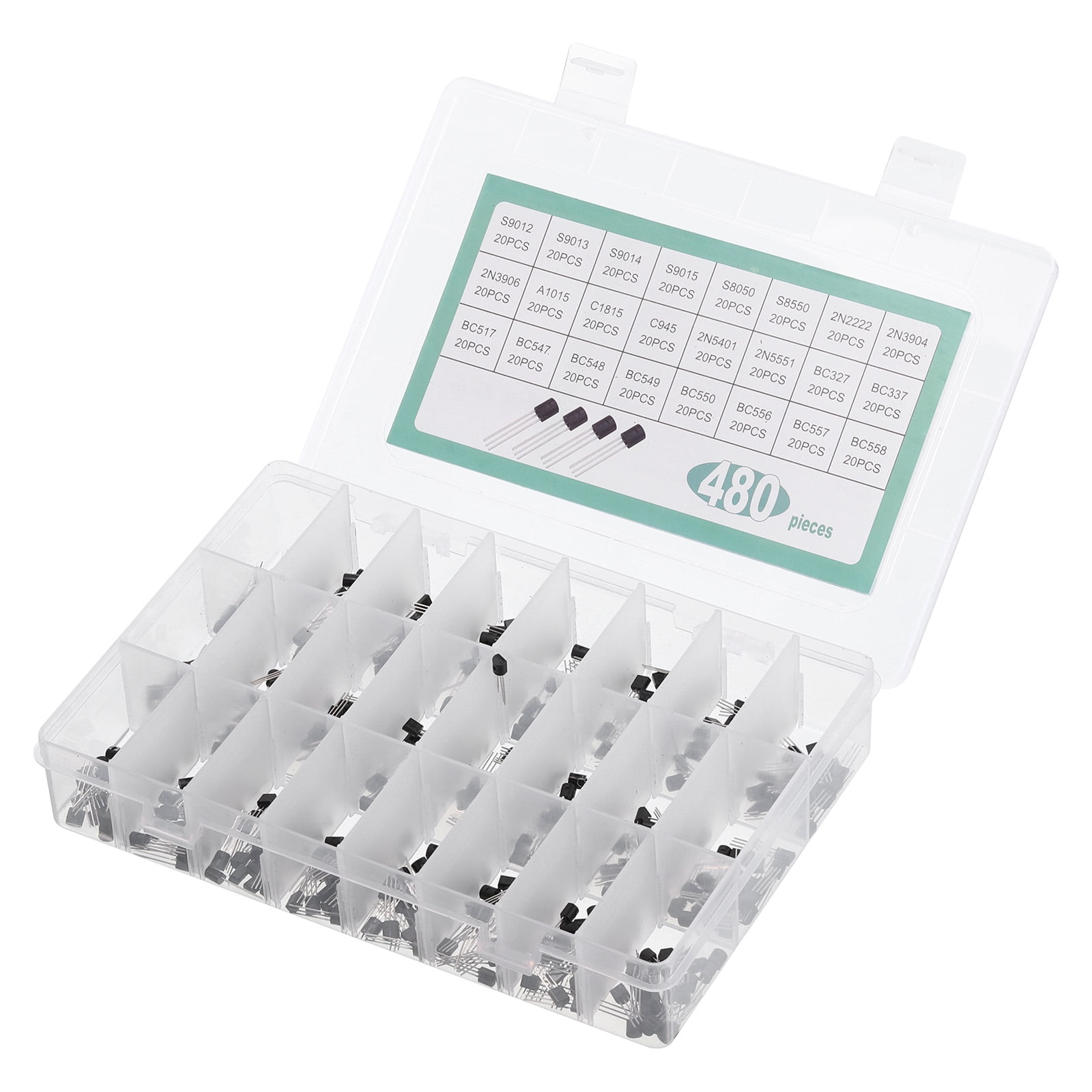 Uxcell PNP NPN Power Transistor Assortment Kit Electronic Component 480