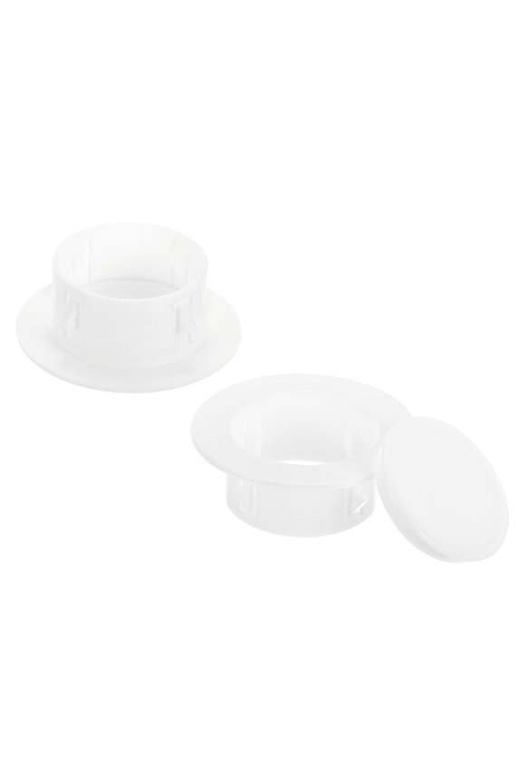 PP Air Conditioning Wall Hole Cover for 2.4" - 2.7" Diameter Hole, White, 2Pcs