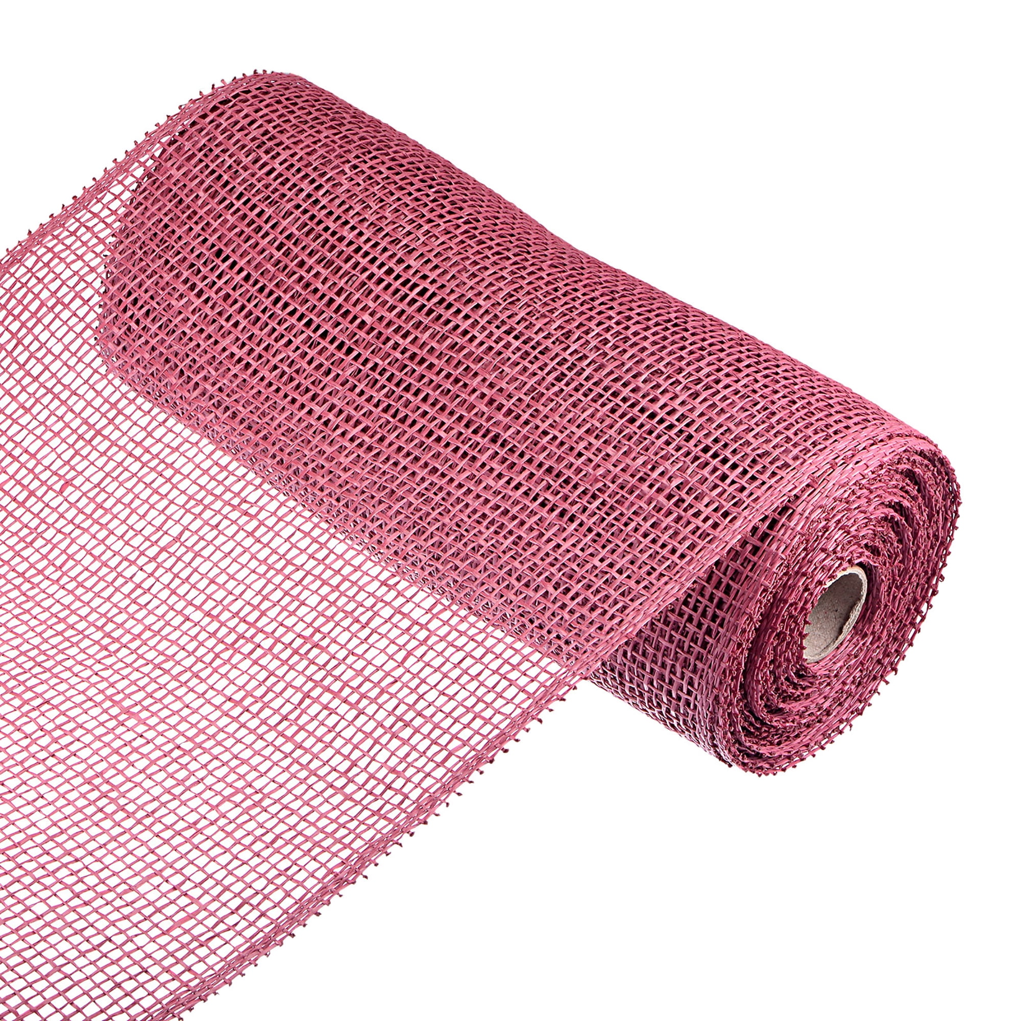 Uxcell PP Burlap Mesh 10" x 10 Yards Decorative Wrapping Ribbon, Burgundy 1 Roll