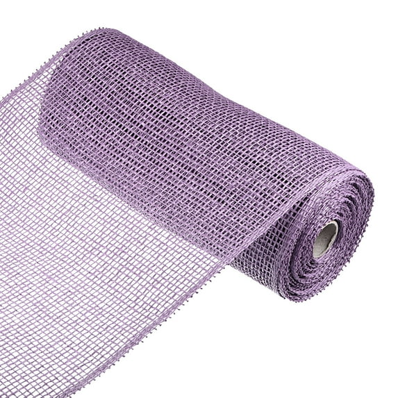 Uxcell PP Burlap Mesh 10" x 10 Yards Decorative Wrapping Ribbon, Lilac 1 Roll