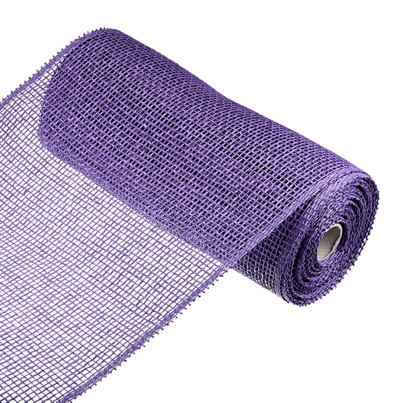 Uxcell PP Burlap Mesh 10" x 10 Yards Decorative Wrapping Ribbon, Purple 1 Roll