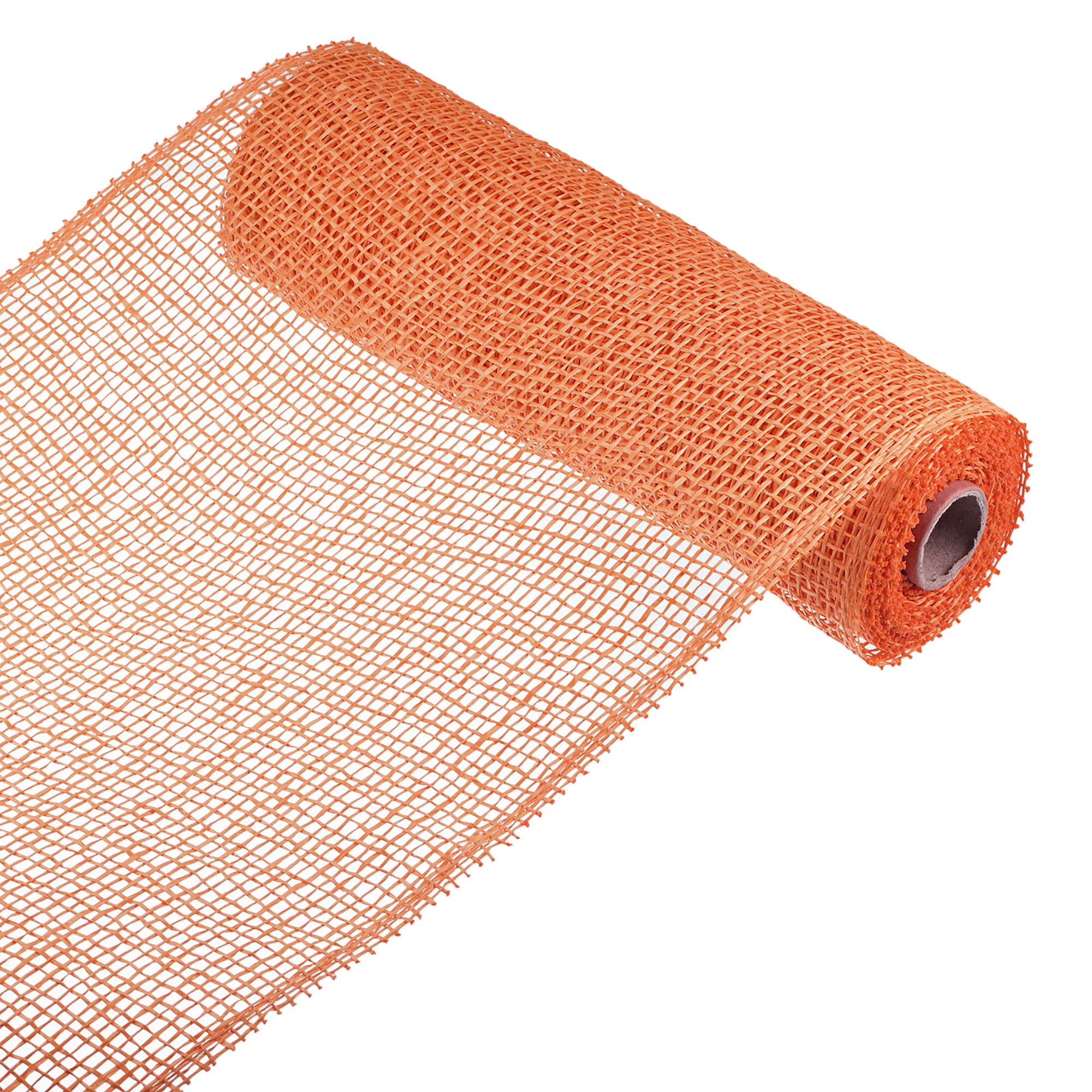 Cdf Ribbon Uxcell PP Burlap Mesh Decorative Wrapping Ribbon 1 Roll Orange ...