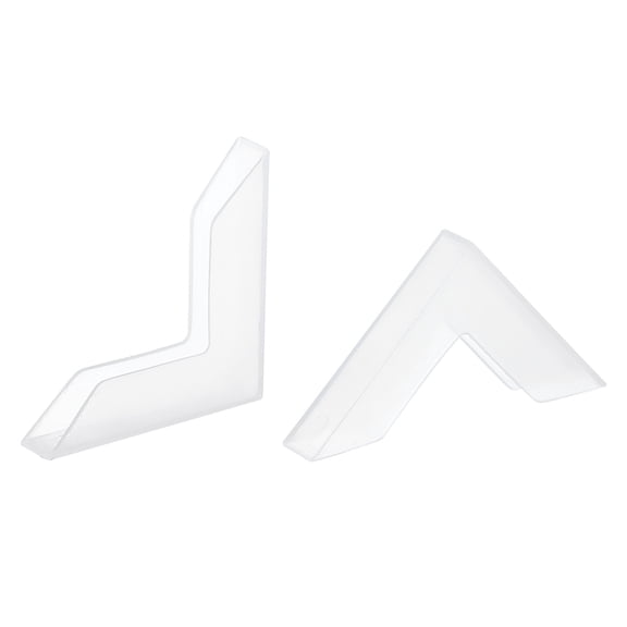 Uxcell PP Corner Protector L Shape 45x6mm for Ceramic, Glass, Metal Sheets White 36 Pack
