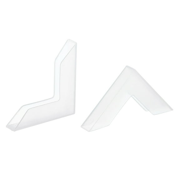 Uxcell PP Corner Protector L Shape 45x8mm for Ceramic, Glass, Metal Sheets Clear 36 Pack