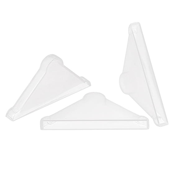 Uxcell PP Corner Protector Triangle 37x4mm for Ceramic, Glass, Metal Sheets Clear 50pcs