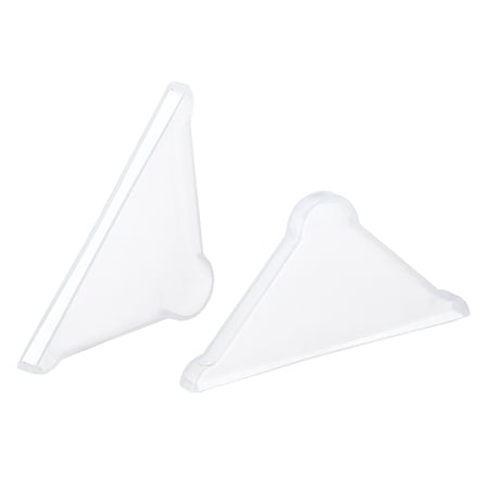 Uxcell PP Corner Protector Triangle 37x4mm for Ceramic, Glass, Metal Sheets White 30 Pack