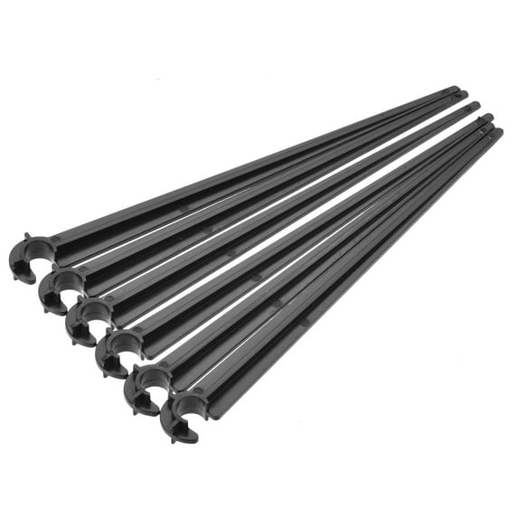 Uxcell PP Plastic 110mm Irrigation Drip Support Stakes Black for 1/4" Tube 50 Pack