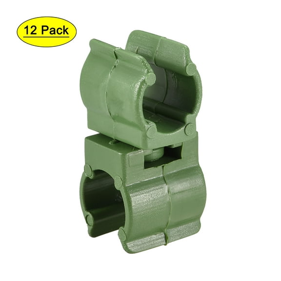 Uxcell PP Plastic Rotatable Gardening Universal Clip for 11mm Dia Plant Stakes 12 Pack