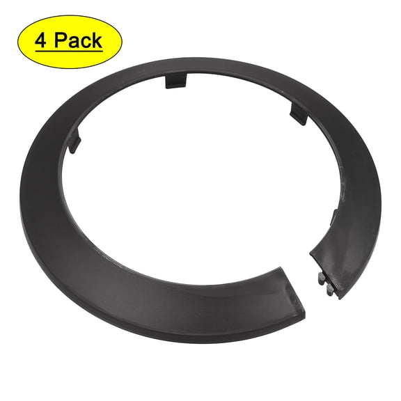 Uxcell PP Radiator Escutcheon Water Pipe Cover Decoration 4 Pack Black 114mm