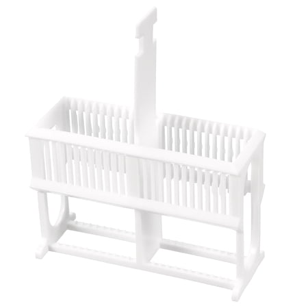 Uxcell PP Slides Rack Microscope Slides Rack 24 Positions Staining Rack for Research Experiments White