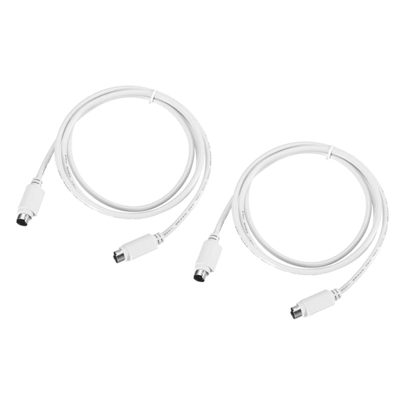 Uxcell PS/2 Mouse and Keyboard Extension Cable 6 Pin 4.26 Feet Male to Female for PC,White
