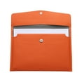 thumbnail image 1 of Uxcell PU Hard Leather A4 File Folder, Document Holder Waterproof Envelope Folder Cases with Snap Closure Orange, 1 of 7
