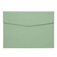 thumbnail image 1 of Uxcell PU Leather A4 File Folder, Document Holder Filing Organizer Portfolio Envelope Folder Case with Snap Closure Style 2 Green, 1 of 6