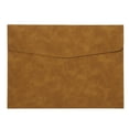 thumbnail image 1 of Uxcell PU Leather A4 File Folder, Document Holder with Snap Closure for Easy Access 1 Brown, 1 of 6