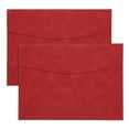 thumbnail image 1 of Uxcell PU Leather A4 File Folder, Document Holder with Snap Closure for Easy Access 2 Red, 1 of 6