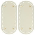 thumbnail image 1 of Uxcell PU Leather Bag Bottom Shaper, Oval Knitting Crochet Bags Bottom Pad Base with Holes & Nails for DIY Handbag Beige 9.8x4.7 Inch, 1 of 5