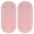 thumbnail image 1 of Uxcell PU Leather Bag Bottom Shaper, Oval Knitting Crochet Bags Bottom Pad Base with Holes & Nails for DIY Handbag Pink 9.8x4.7 Inch, 1 of 5