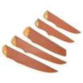 thumbnail image 1 of Uxcell PU Leather Chef Knife Sheath Cover Sleeves Knives Edge Guard, Brown 5 in 1 Set, 1 of 5