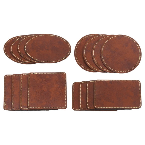 Uxcell PU Leather Hat Patches, 40Pcs Oval, Retro Brown
