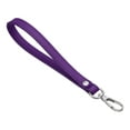 thumbnail image 1 of Uxcell PU Leather Keychain, Key Holder Keyring Strap with Metal Silver Key Ring Lock Anti Lost for Wallet Purse, Purple, 1 of 6