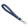 thumbnail image 1 of Uxcell PU Leather Keychain, Key Holder Keyring Strap with Metal Silver Key Ring Lock for Wallet Purse, Dark Blue, 1 of 6