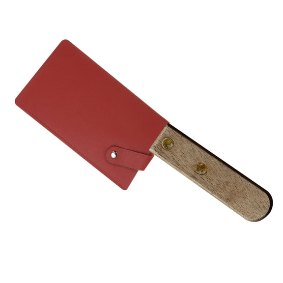 Uxcell PU Leather Knife Sheath Meat Cleaver Sheath Waterproof Knife Guard Deep Light Orange