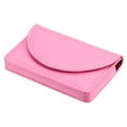 thumbnail image 1 of Uxcell PU Leather Magnetic Closure Name Cards Case Business Card Holder Pink, 1 of 5